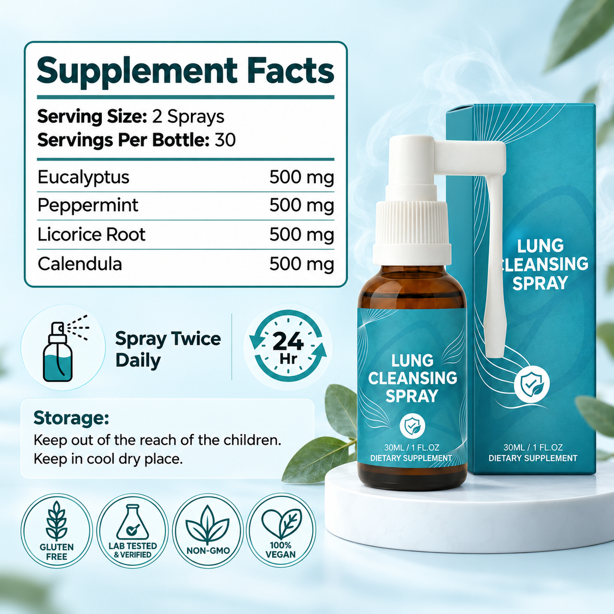 Vitalora ™ Lung Cleansing Spray