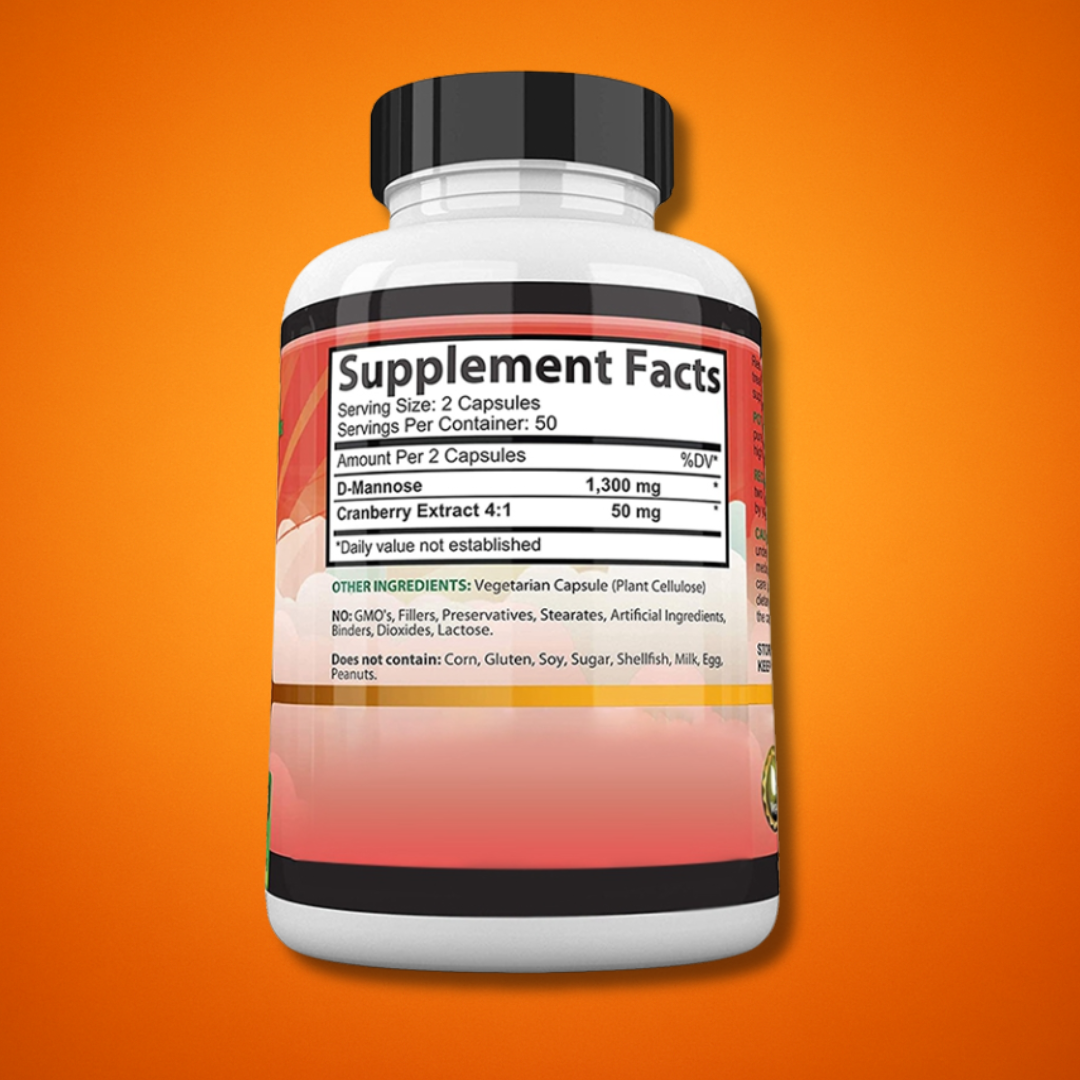 D-Mannose + Cranberry Extract Capsules