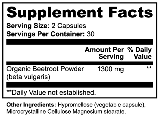 Beetroot Capsules for Blood Pressure & Circulation Support