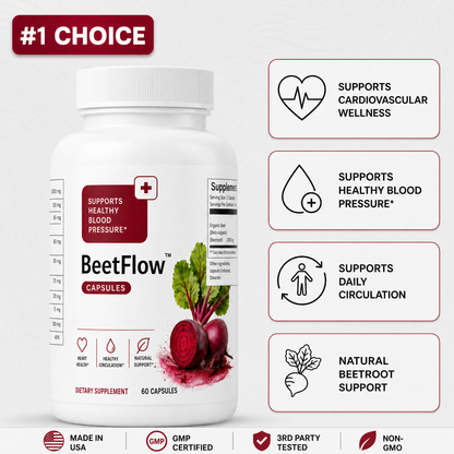 Beetroot Capsules for Blood Pressure & Circulation Support